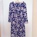 Ralph Lauren Dresses | Euc/Worn Once Ralph Lauren Blue Floral Work Dress | Color: Blue/White | Size: 12