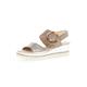 Gabor Women Sandals, Ladies Wedge Sandals,Wedge Sandals,Wedge Heel,Summer Shoe,Comfortable,Flat,Beige (Puder/Rabbit),38 EU / 5 UK