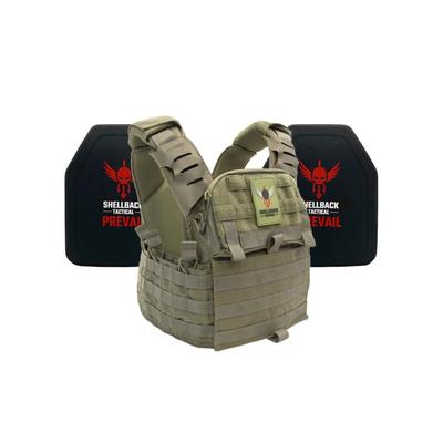 Shellback Tactical Banshee Elite 2.0 Lightweight Level IV Ceramic Plates Armor Kit Ranger Green One Size SBT-BANELT-4SICMH-RG