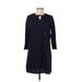 Talbots Outlet Casual Dress - Shift: Blue Print Dresses - Women's Size Medium