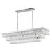 Rosdorf Park Criag 17-Light 3-Tier Iron Chandelier w/ Clear Crystal Accents Metal in Gray | 12 H x 48 W x 16 D in | Wayfair