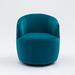 Barrel Chair - Latitude Run® 25.6" W Polyester Swivel Barrel Chair in Brown | 27.56 H x 25.6 W x 25.6 D in | Wayfair