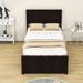 Red Barrel Studio® Annaig Twin Size 2 Drawers Wood Platform Bed Frame w/ Headboard Wood in Brown | 41.3 H x 42.7 W x 76 D in | Wayfair