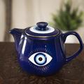 Bungalow Rose Gothic Alchemy Porcelain Wicca Evil Eye Of Providence Tea Pot 18 Fl Oz Service For 1 Teapot Drinkware w/ Strainer (Whi | Wayfair