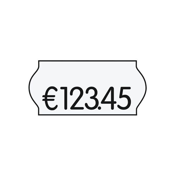CreenLine 18er-Pack Preisauszeichnungsetiketten 22 x 12 mm weiß ablösbar (je 1500 Stück) weiß