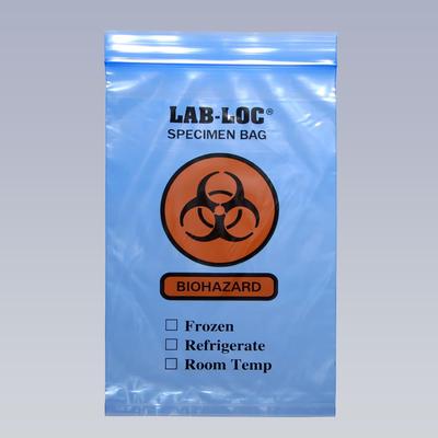 LK Packaging LAB20609BE Lab-Loc Reclosable 3-Wall Specimen Bags - 6