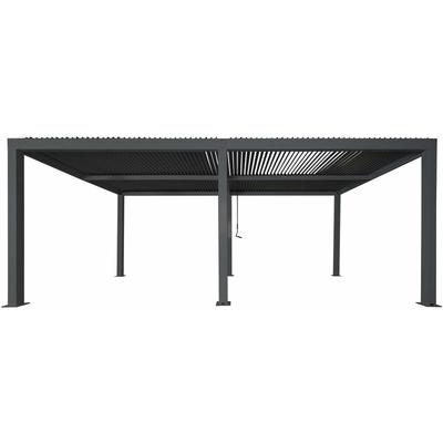 HHG - Pergola 265, Gartenpavillon Lamellen-Pavillon, 10cm-Aluminium-Gestell, Regenrinne sturmfest, Image