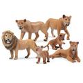 Simulate Wild Animal Lion Shape Modeling Toy for Kids Home Room Decor Color:Lion 6pcs