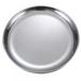 Silver Round Storage Trays Stainless Steel Metal Presentation Plates Decorative Storage Organizer Serving Tray for Jewelry/Cosmetic/Kitchen Tableware Simple Round Storage Dish