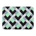 SIDONKU Geometric Bold Lines and Mosaic Tiles in Blue Grey Mint Green Pastel Color Modern Diamond Shape for Fall Doormat Floor Rug Bath Mat 23.6x15.7 inch