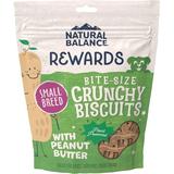 Natural Balance Limited Ingredient Rewards Crunchy Biscuits Bite-Size Vegetarian Dog Treats for Small-Breed Adult Dogs Peanut Butter Recipe 8 Ounce Pack of 1