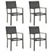 vidaXL Patio Chair Outdoor Seating Patio Furniture Textilene and Steel Black