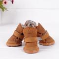 4 pcs/set Cute Chihuahua Dog Shoes Small Dogs Pet Shoes Puppy Winter Warm Boots Shoes