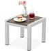 Patio Aluminum Table Square Outdoor End Table 15.8-in W x 15.8-in L