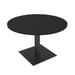 42" Small Round 4 Person Conference Room Table With Square Black Base