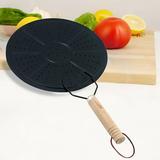 Heat Diffuser Plate Disc Kitchen Cookware Milk Coffee Heat Diffuser Ring Simmer Ring with Wooden Handle