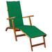 vidaXL Deckchair Patio Lounge Chair Folding Sunbed Cushion Solid Acacia Wood