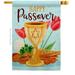 Breeze Decor Joyous Passover Religious Double-Sided Garden Decorative House Flag Multi Color