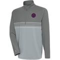 Men's Antigua Steel NBA G League Ignite Pace Quarter-Zip Pullover Top