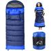 SHANNA Camping Sleeping Bag 3 Seasons Lightweight & Waterproof Cold Weather Mummy Wearable Sleeping Bags Fits 0Â°F ~ 50Â°F Indoor & Outdoor Sleeping Sack for Adults & Kids Blue (Left Zipper)