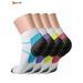 Spencer 2 Pairs Low Cut Compression Running Socks for Men Women 10-20mmHg Athletic Ankle Socks for Plantar Fasciitis Arch Support S/M Yellow