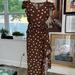 Zara Dresses | Flirty Summer Dress Zara Xs Pretty Woman! Nwt | Color: Brown/White | Size: Xs