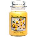 Village Candle Fresh Lemon Large Apothecary Jar, Scented Candle, Yellow, 21.25 oz.