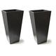 Garden Planter Sonata in Slate or Steel Grey Decorative Self Watering Flower Pot Recycled Rubber Tyres Durable Weatherproof No Cracking or Fading Indoor Outdoor (Slate 70cm x2)