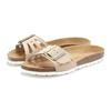 Pantolette ELBSAND "Sandale", Damen, Gr. 38, beige, Obermaterial: 100% Rindsleder. Decksohle: 100% Rindsleder. Laufsohle: 100% Synthetik, unifarben, casual, Schuhe, Mule, offener Schuh aus Leder mit weichem Komfortkorkfußbett