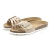 Pantolette ELBSAND "Sandale", Damen, Gr. 43, beige, Obermaterial: 100% Rindsleder. Decksohle: 100% Rindsleder. Laufsohle: 100% Synthetik, unifarben, casual, Schuhe, Mule, offener Schuh aus Leder mit weichem Komfortkorkfußbett
