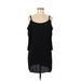Xhilaration Casual Dress - Shift Scoop Neck Sleeveless: Black Print Dresses - Women's Size Medium