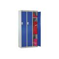 Deluxe Lockers Nest Of 3, 1 Door, 90wx30dx180h (cm), Cam Lock (2 Keys), Blue