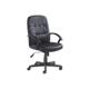 York High Back Leather Faced Executive Office Chair, Black, Fully Installed