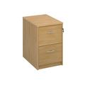 All Oak Office Filing Cabinet, 2 Drawer - 48wx66dx73h (cm)