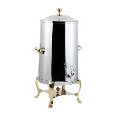 Bon Chef 40005 5 gal Coffee Urn/Server, Insulated Heavy Gauge Stainless, Brass, Stainless Steel