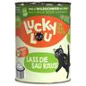 Lucky Lou Adult 24 x 400 g umido gatto - Manzo e cinghiale