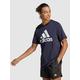 adidas Sportswear Essentials Single Shirt Big Logo T-Shirt - Navy, Navy, Size Xl, Men