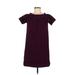 Ann Taylor Factory Casual Dress - Shift: Purple Damask Dresses - Women's Size Small