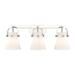 Innovations Lighting Bruno Marashlian Pilaster Ii Cone 26 Inch 3 Light Bath Vanity Light - 423-3W-PN-G411-6WH