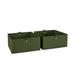 RiverRidge Home Folding Fabric Storage Bin Set Fabric in Green | 5 H x 10.5 W x 10.5 D in | Wayfair 02-396