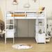 Greyling Full 6 Drawer Loft Bed w/ Built-in-Desk by Harriet Bee in White | 65 H x 58 W x 78 D in | Wayfair 855FD510203B4C6DA9C82B5C3FAE5BA0