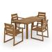 Wildon Home® Hovi Rectangular 4 - Person 59.1" Long Outdoor Dining Set Plastic in Black | 59.1 W x 31.5 D in | Wayfair