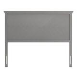 Red Barrel Studio® Culbert Herring Bone Solid Wood Adjustable Headboard for Universal Metal Bed Frame Wood in Gray | Wayfair