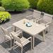 Winston Porter Soham Rectangular 4 - Person Outdoor Dining Set Metal | 51.2 W x 31.5 D in | Wayfair 81CE59C6CA70418B8E2999C2EAB12774