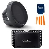 Rockford Fosgate 1 T1D415 T1 Series Dual 4-Ohm 15 Subwoofer and 1 T1000-1BDCP Power Series Amp