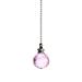 Farfi Nordic Diamond Shape Crystal Ball Fan Pendant Light Pull Handle Home Ornaments (Pink)