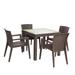 Montana 5-Piece Dining Set-Brown