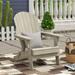 Polytrends Vineyard HIPS Outdoor Folding Eco-Friendly All Weather Seashell Adirondack Chair