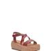 Lucky Brand Jacobean Cork Platform Sandal - Women's Accessories Shoes Sandals in Light Red, Size 7