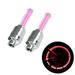 NUOLUX 2pcs Wheel Lights Tire Light for Car Bike Motorcycle (Pink)